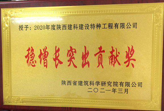 稳增长突出贡献奖